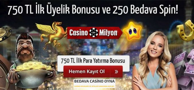 Casinomilyon 750 TL İlk Para Yatırma Bonusu