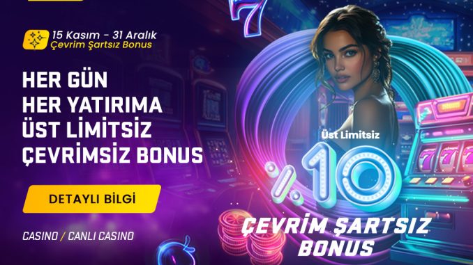 TrBet Casino Bonusları Çevrimsiz Al